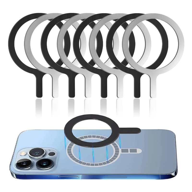 Self Adhesive Metal Ring Iron Sheet Sticker for Apple IPhone Case Magsafe Magnetic Wireless Charging Ring for iPhone 15
