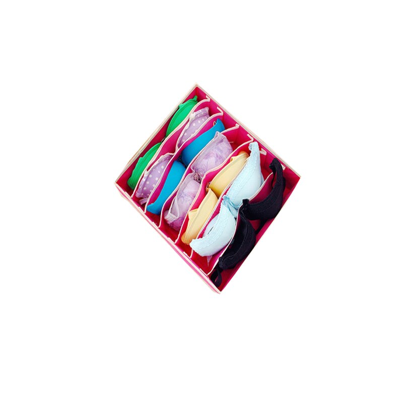 30Netz Unterwäsche Lagerung Organizer, Platzsparende Lagerung Wandschrank Organizer, Lagerung Kasten Für Socken Und Schals, falten Lagerung Kasten: Rosa 7 Netz