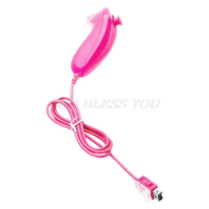 Mando a distancia Nunchuck Nunchuk para consola Nintendo Wii, en 6 colores: Rosa