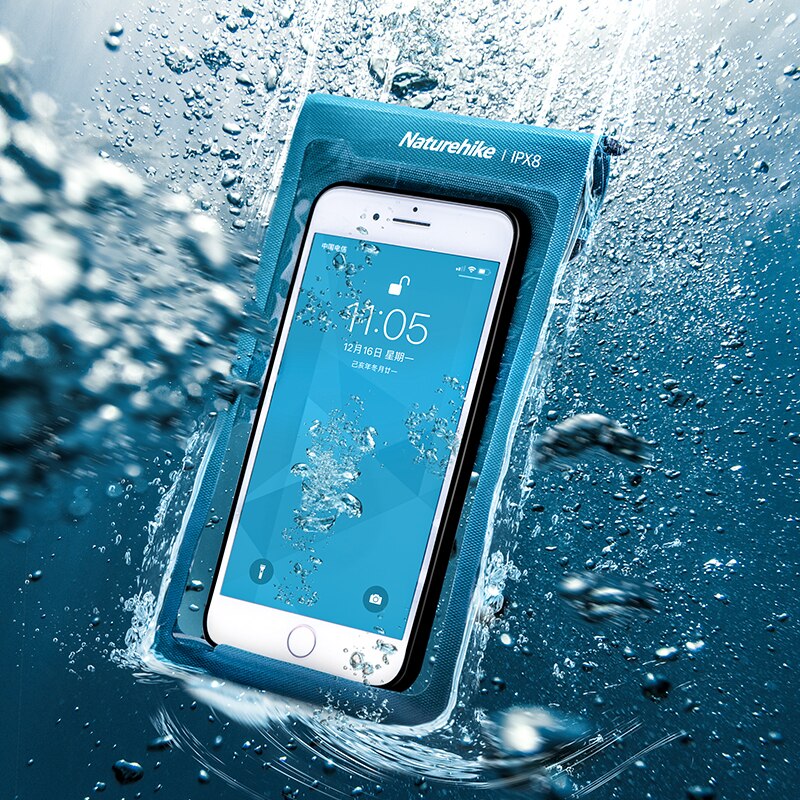 Naturehike universal ipx 8 vandtæt pvc klar mobiltelefon tørpose mobiltelefon taske til svømning dykning vandsport