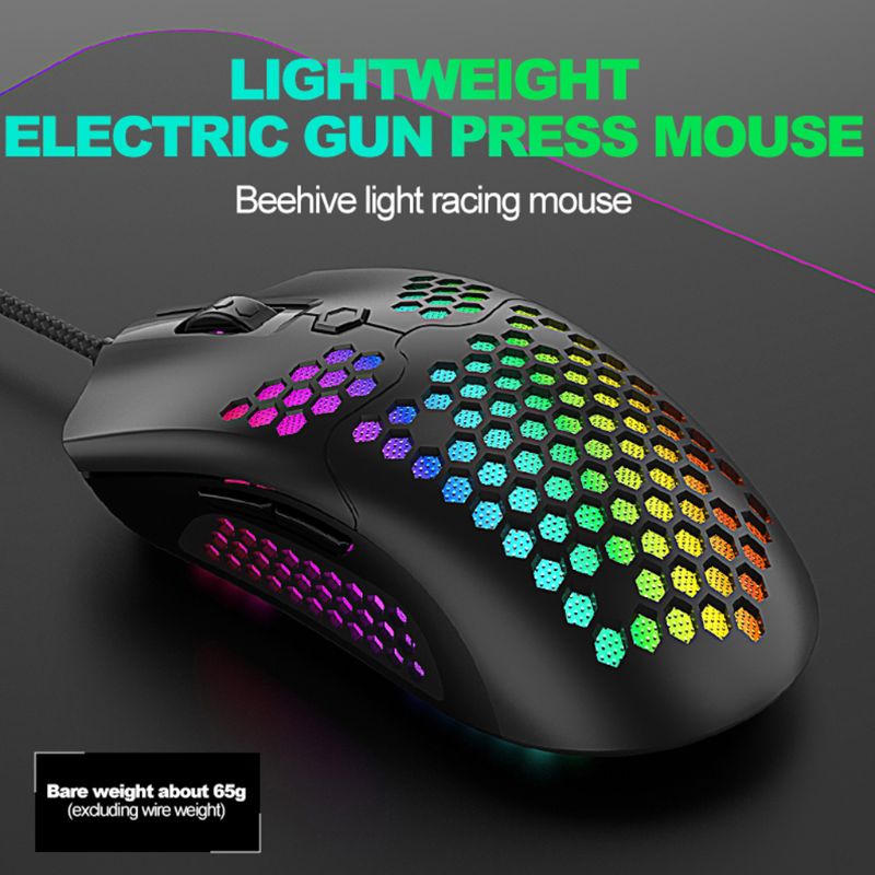 M5 Hollow-out Honeycomb Shell Gaming Mouse Colorfu... – Grandado