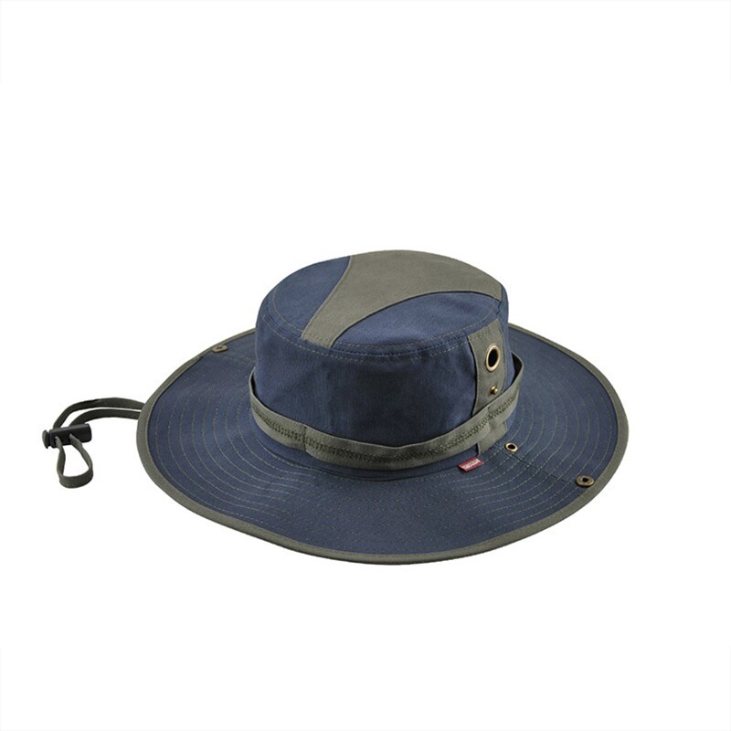 Match color Summer Cowboy Bucket Hats Fisherman's hat Man outdoor mountaineering trip sun hat pure cotton summer fishing sun hat