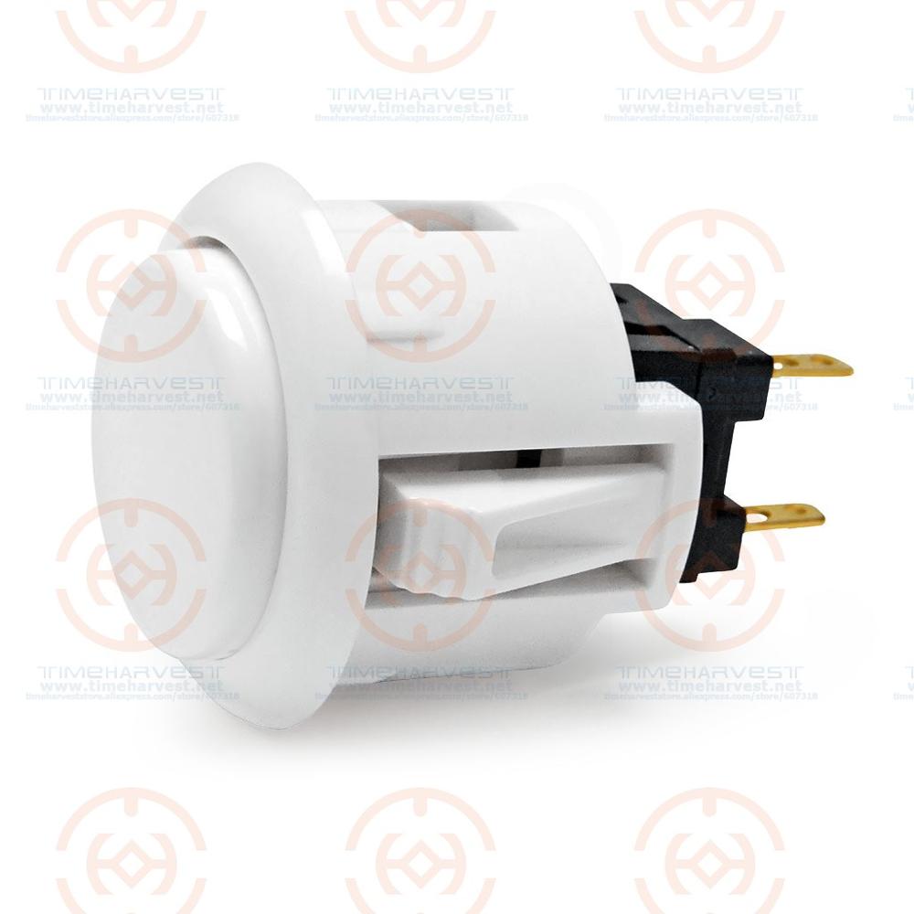 20 stks originele (OBSF-24) Sanwa Drukknop Drukknop voor Muntautomaat Arcade Game Machine game kast onderdelen accessoires: WHITE