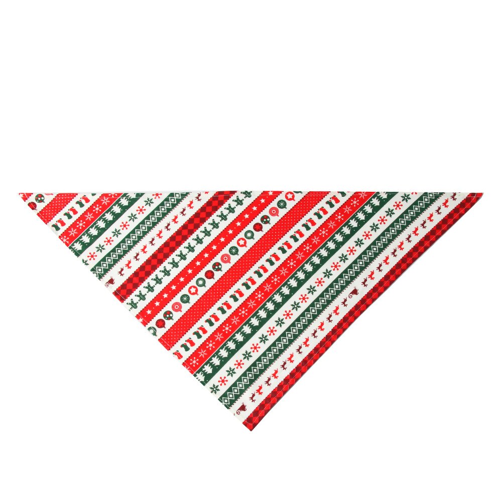 Hond Bandana Accessoires Kerst Kerstman Herten Sjaal Kraag Bib Grooming Driehoekige Bandage Halsbanden voor Kleine Medium Grote: stripe