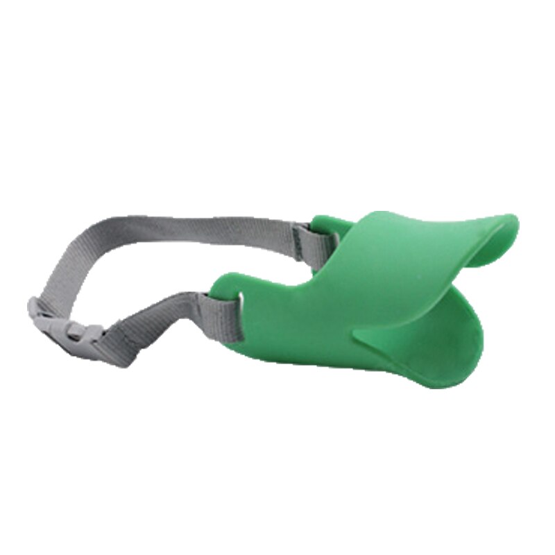 Silicone Dog Muzzle Cute Duck Muzzle Mask For Dogs Anti Bite Stop Barking Small Large Dog Mouth Muzzles Pet Dog Accessories: Light Green / M