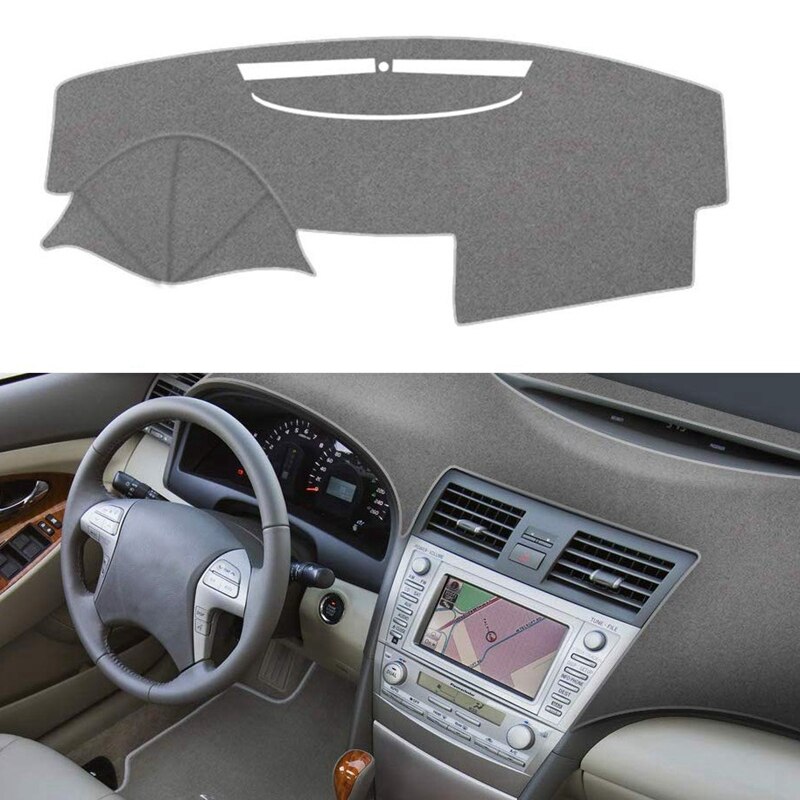 Gray Dashboard Cover Carpet Dash Cover Mat,Custom Fit Dashboard Protector for Toyota Camry 2007