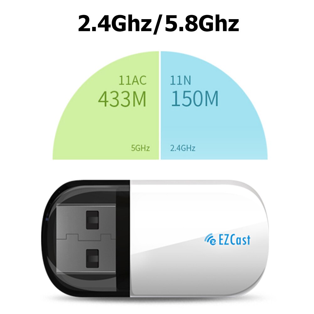 2 in 1 usb wifi-adapter 650 mbps dual-band usb 2.0 wifi-dongle 2.4 ghz +5.8 ghz netwerkkaart draadloze bluetooth 4.2- adapter