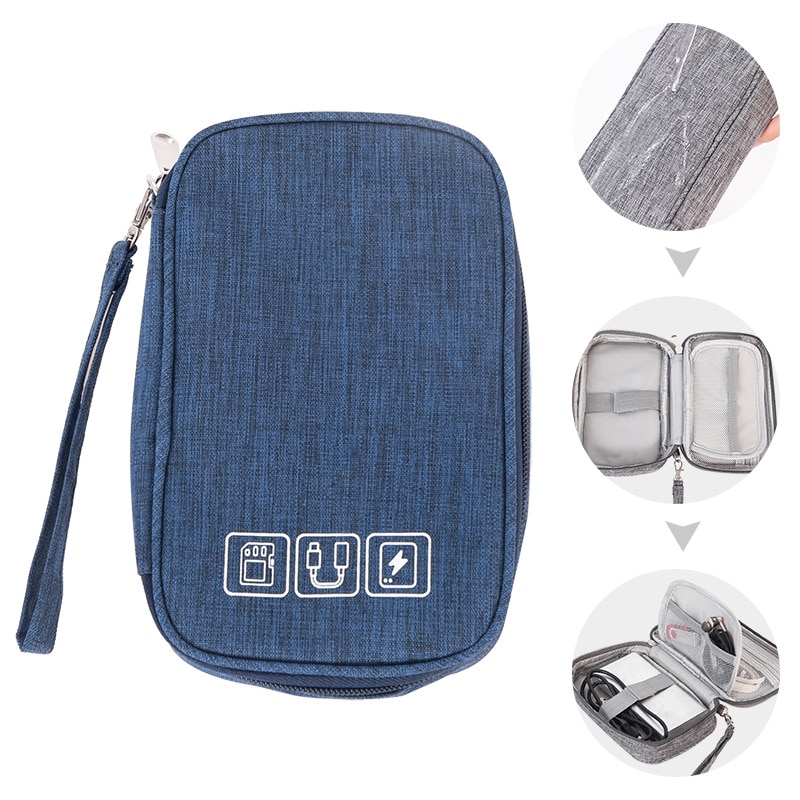 Cable Bag Organizer Wires Charger Digital USB Gadget Portable Electronic Earphone Case Zipper Storage Pouch Accessories Supplies