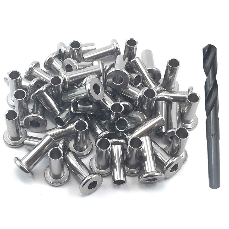 Stainless Steel Protective Protector Sleeves for 1/8 Inch Deck Cable Railing System, for Wood Posts, DIY Balustrade T316 Marine