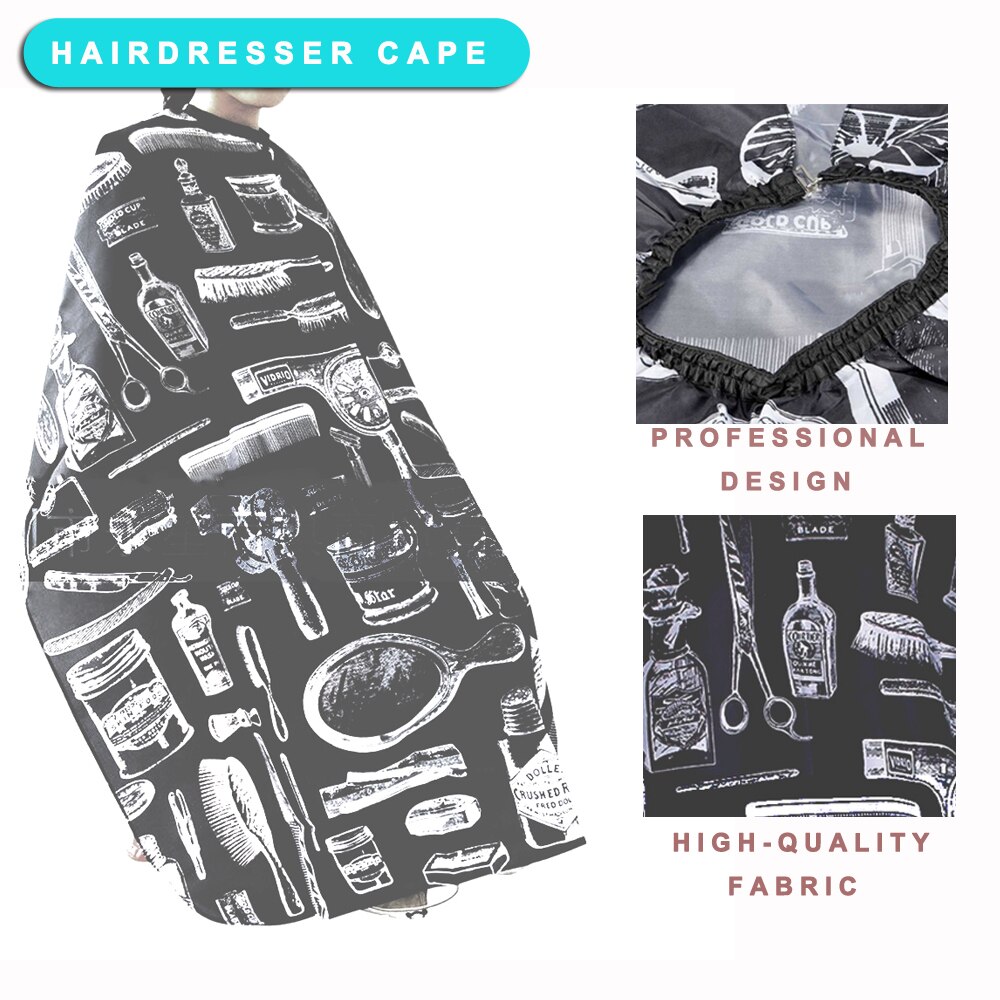 Electric Hair Clipper Trimmer Men Strong Power Steel Cutter Head Cutting Machine cordless Hair Clipper Hairdress 18: Hairdressing cloth