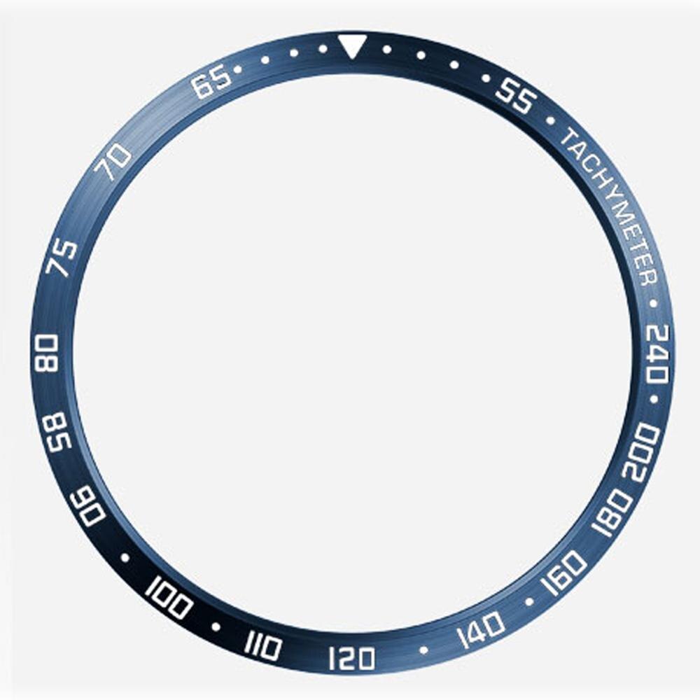 Obudowa ze stali nierdzewnej smartwatch do Samsung Galaxy Watch 3 45mm 41mm tarcza Bezel pierścień samoprzylepna ochrona przed zarysowaniem metalowa obudowa: E Blue / Galaxy Watch3 45mm