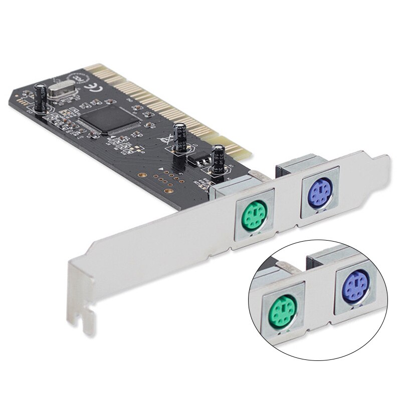 2 Ports Ps2 Ps/2 Pci Card+Low Profile Bracket Pci Ps2 Card For Pc Without Usb Computer Accessories