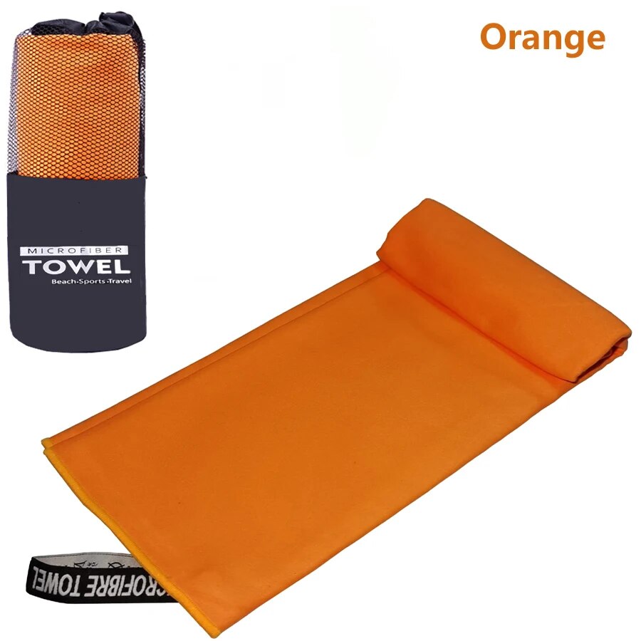 Hurtigttørrende sportshåndklæde 40 x 80/76 x 152cm mikrofiber løb yoga fitness fitness basketball udendørs camping vandreture strandhåndklæder: L / Orange