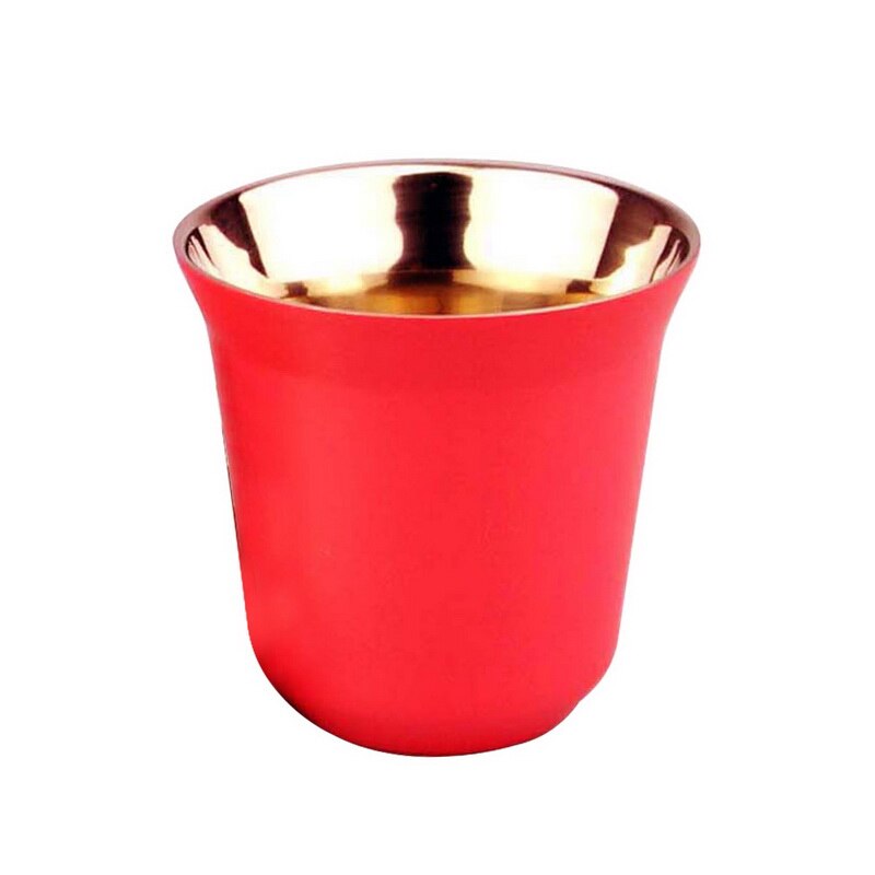 Espresso Becher Edelstahl draussen tragbar Tasse Doppel Zauberstab Reise Becher Vakuum Isolierte Kaffee Tasse Pulver Beschichtet heißer: 04