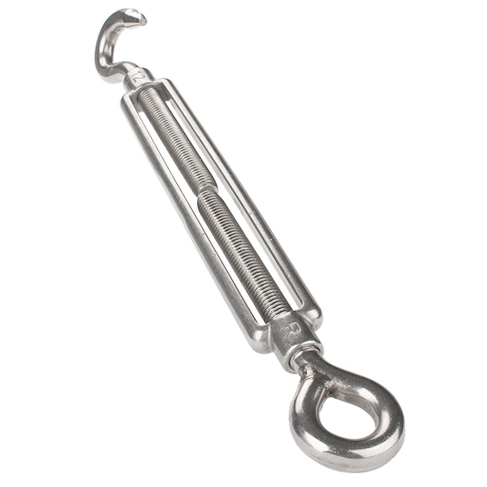 1Pcs M5 122Mm Rvs Haak &amp; Oog Spanschroef Draad Touw Spanning Spanschroef Zeef Hek Draad Spanner Haak-Eye