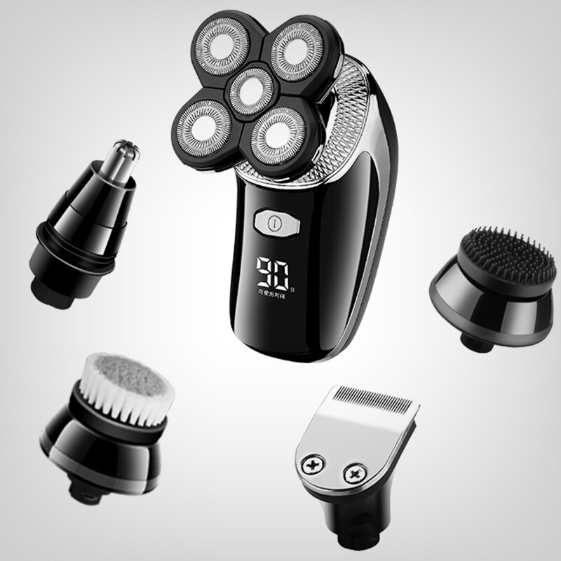 5in1 wet/dry shaving machine Shaver Rechargeable Electric Razor For Men hair/nose/beard/ face grooming kit