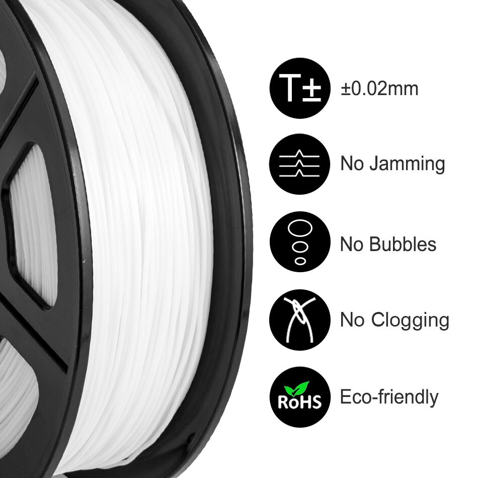 3D Printer filament pla 1kg/2.2lbs PLA Material for 3D Printer 100% no bubble 1.75mm+-0.02MM Tolerance with RoHS Reach Fast Ship