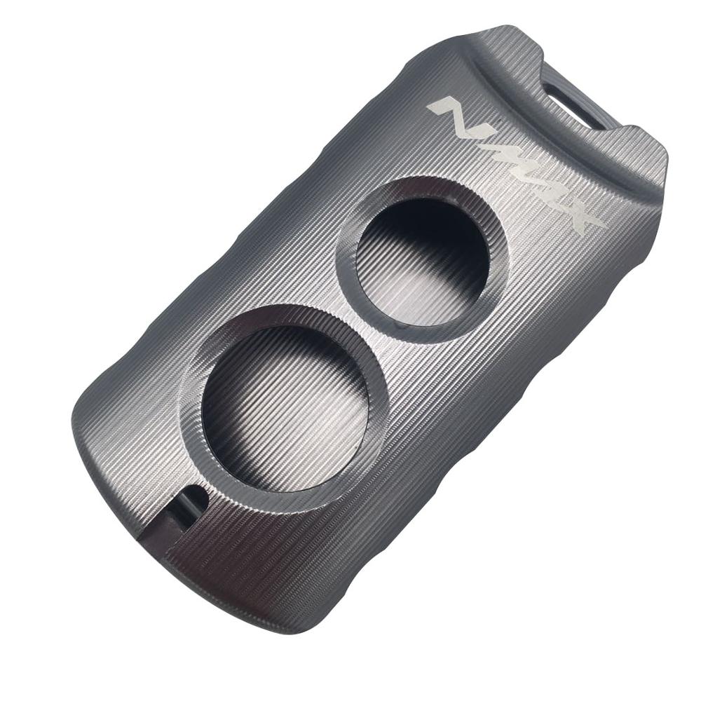 Cubierta de tapa protectora de llave nmax xmax nvx modificada para motocicleta, funda de llavero remota para Yamaha nmax xmax aerox: Grey nmax