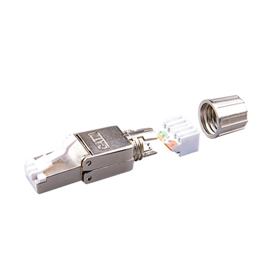Cat7 Connector RJ45 Kat 7 Conector Stp Afgeschermde Ethernet 8P8C Plug Tool Gratis Verbinding Herhaalbare Gebruik Voor 23-26AWG Kabel