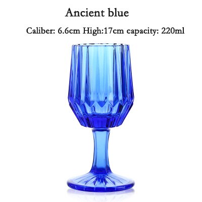 Retro-stil blyfri krystal kopper farverigt glas whiskyglas høj kapacitet ølglas vin kop bar hotel partydrinking ware: B3 220ml