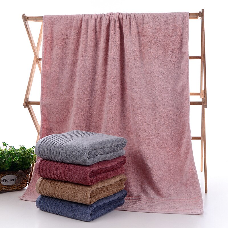 Bamboo Fiber Adult Soft Super Absorbent Large Bath Towel 70x140cm Breathable Cozy Solid Colors Bathroom Home Hotel Beach Towels