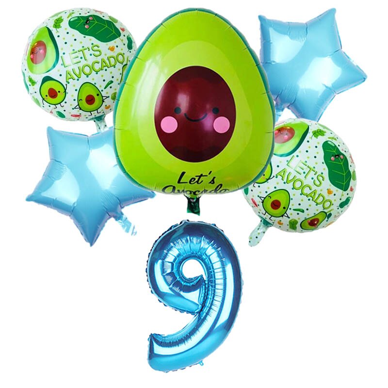 6 Stuks Helium Avocado Fruit Thema Party Ballon Cartoon Aluminium Folie Air Ballonnen Baby Shower Verjaardagsfeestje Decoraties Kids Speelgoed: Bourgondië