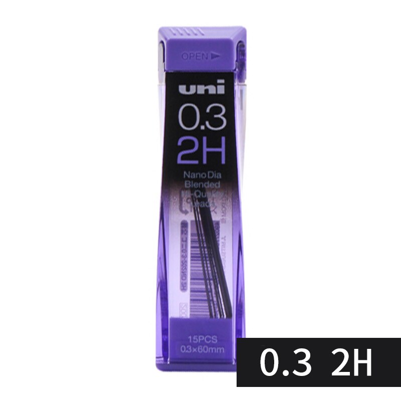 Uni 202ND Bleistift Minen Ziehen Spezielle Mechanische Bleistift Blei Schule Schreibwaren Bürobedarf 0,3mm 0,5mm 0,7mm 0,9mm 1Stck: 0.3 2H 1Stck