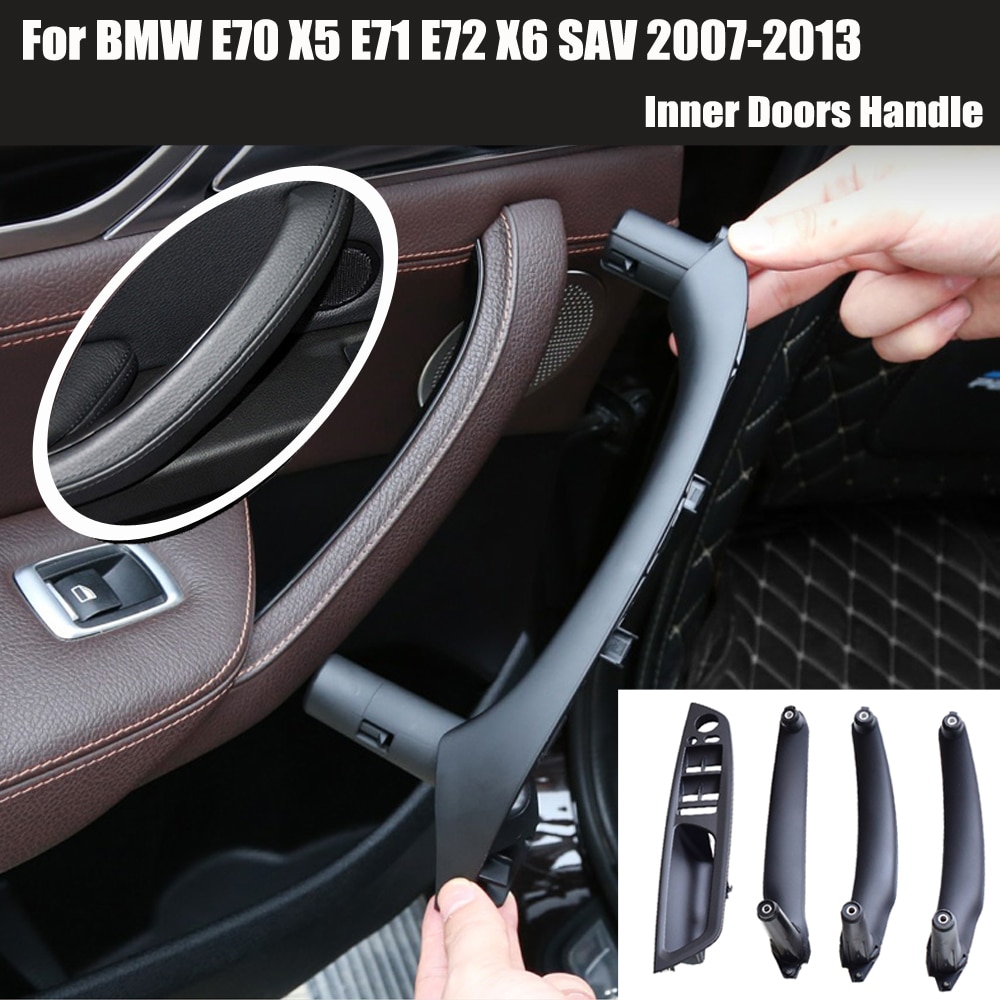 Auto Armlehne Innen Tür Griff Inneren Tafel ziehen trimmen Abdeckung LHD Für BMW X5 E70 30d 30si 35d 4X6 E71 30dx 35ix 06-14 51416975777