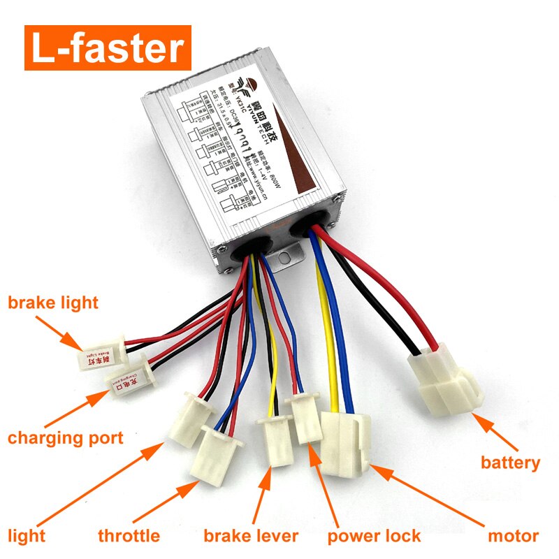 36V 800W Borstel Controller Met 30A Thermische Zekering 48V Motor MY1020Z Controle Case Voor Elektrische Trike Fiets fiets