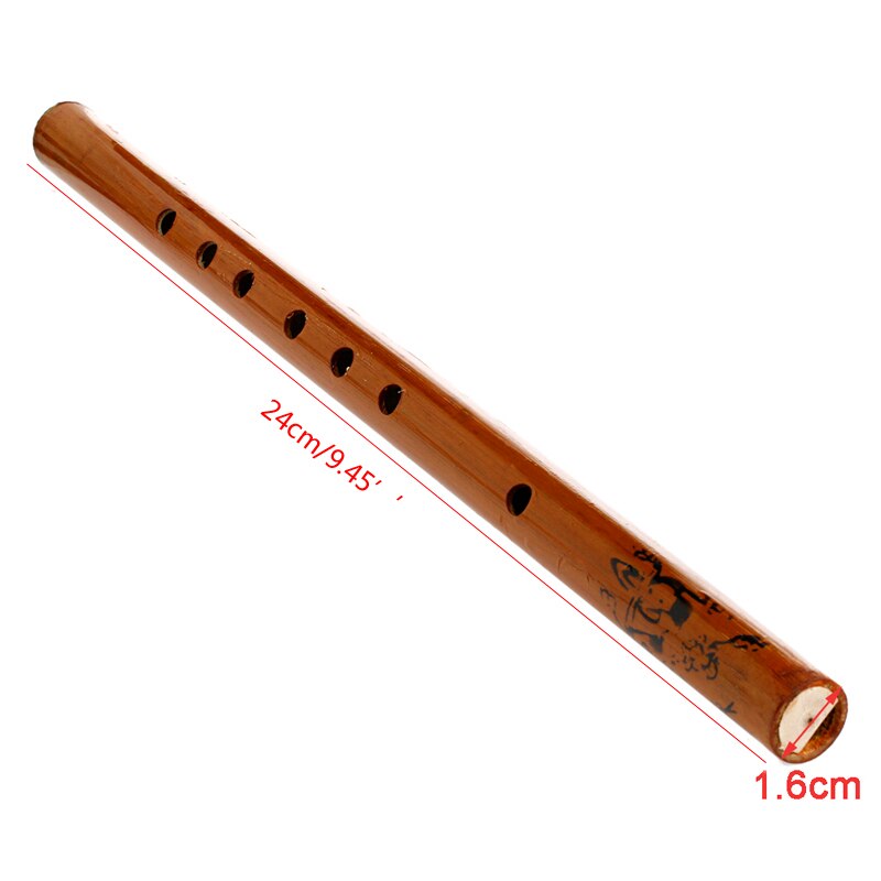 Traditionel 6- huls 30cm lang bambusfløjte klarinet studerende musikinstrument