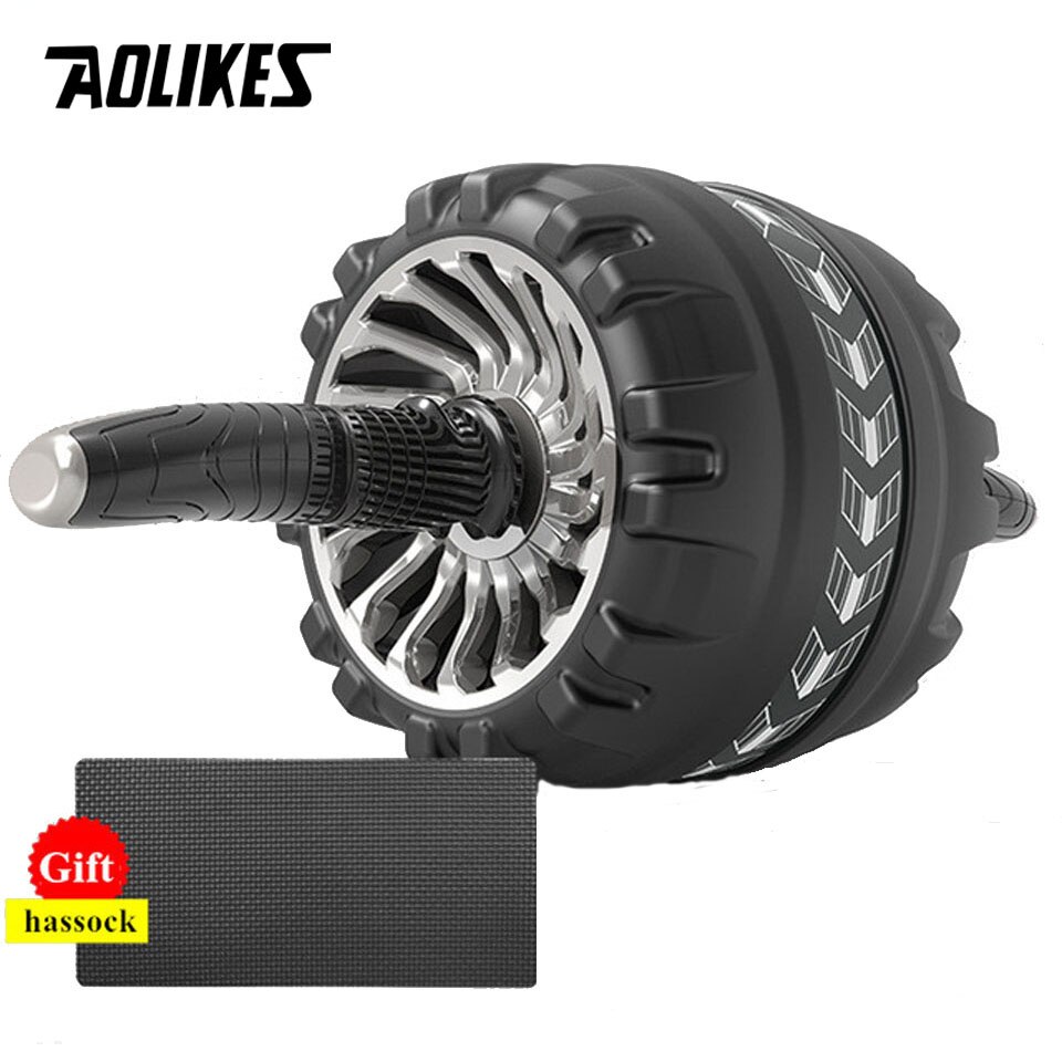 Rueda de rodillo Abdominal, equipo de ejercicio muscular, herramientas de ejercicio para brazo, cintura y pierna: Black