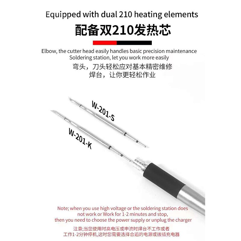 W-08 Mini Soldeerstation Elektrische T210 Precisie Soldeerbout Met Automatische Slaap Voor Printplaat Lassen