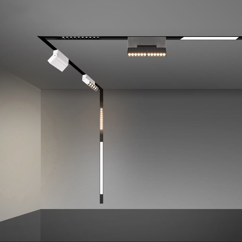 6W 12W Magnetische Track Lichten Opgeschort LED Spotlight LED Magnetische Licht Spoor Verlichting voor Thuis Kleding Winkel Winkel art gallery