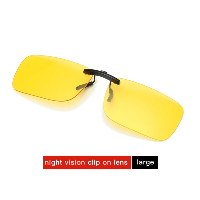 Polariserede solbriller klip på briller gul linse til nærsynethed nærsynede mænd kvinder nattesyn antirefleks kørsel bil beskyttelsesbriller: Nattesyn-stort