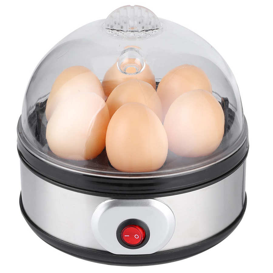 Egg Boiler Electric Egg Cooker Steamer 7 Eggs Capacity Poacher Multifuctional Corn Milk Heating Breakfast Machine 220V 350W