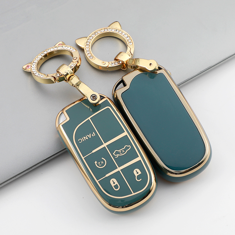 Funda de TPU para llave de coche, cubierta para Jeep WK2 KL BU MP Renegade Grand Cherokee Dodge Ram Charger 200 1500 Challenger Chrysler 300C Journey