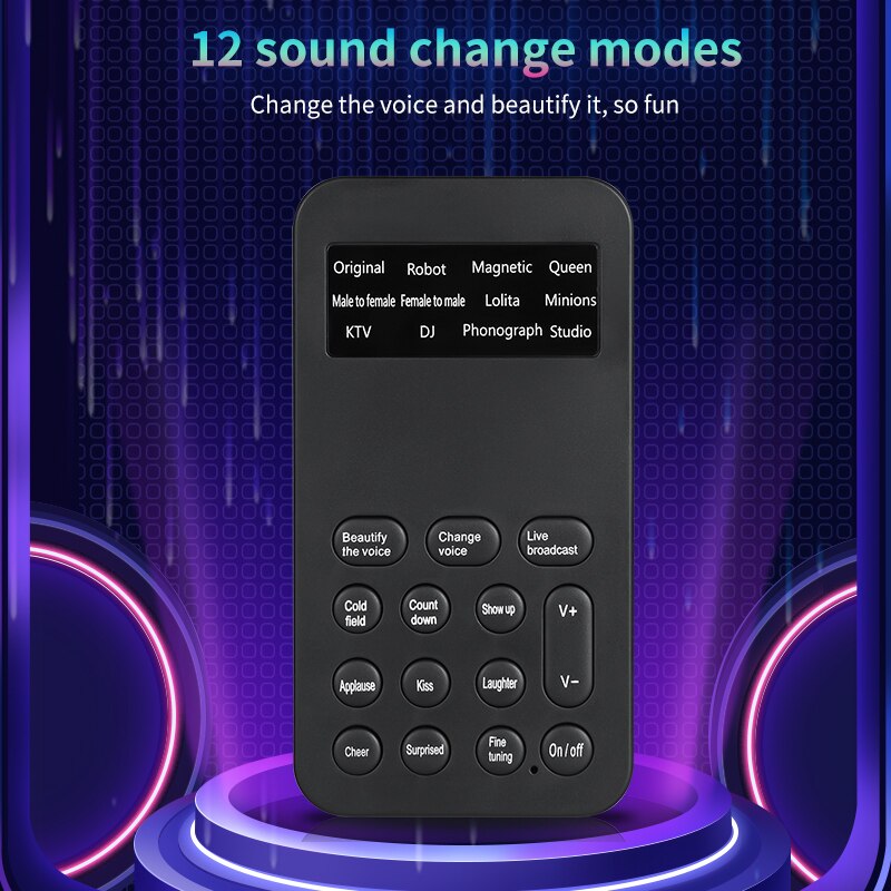 Voice Changer Computer Device 12 Sound Change Modes For Mobile Phones Laptop Tablets Game Adapters