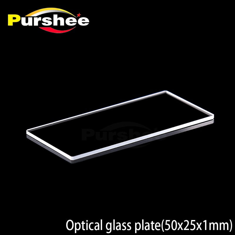Optische glas plaat (50x25x1mm)