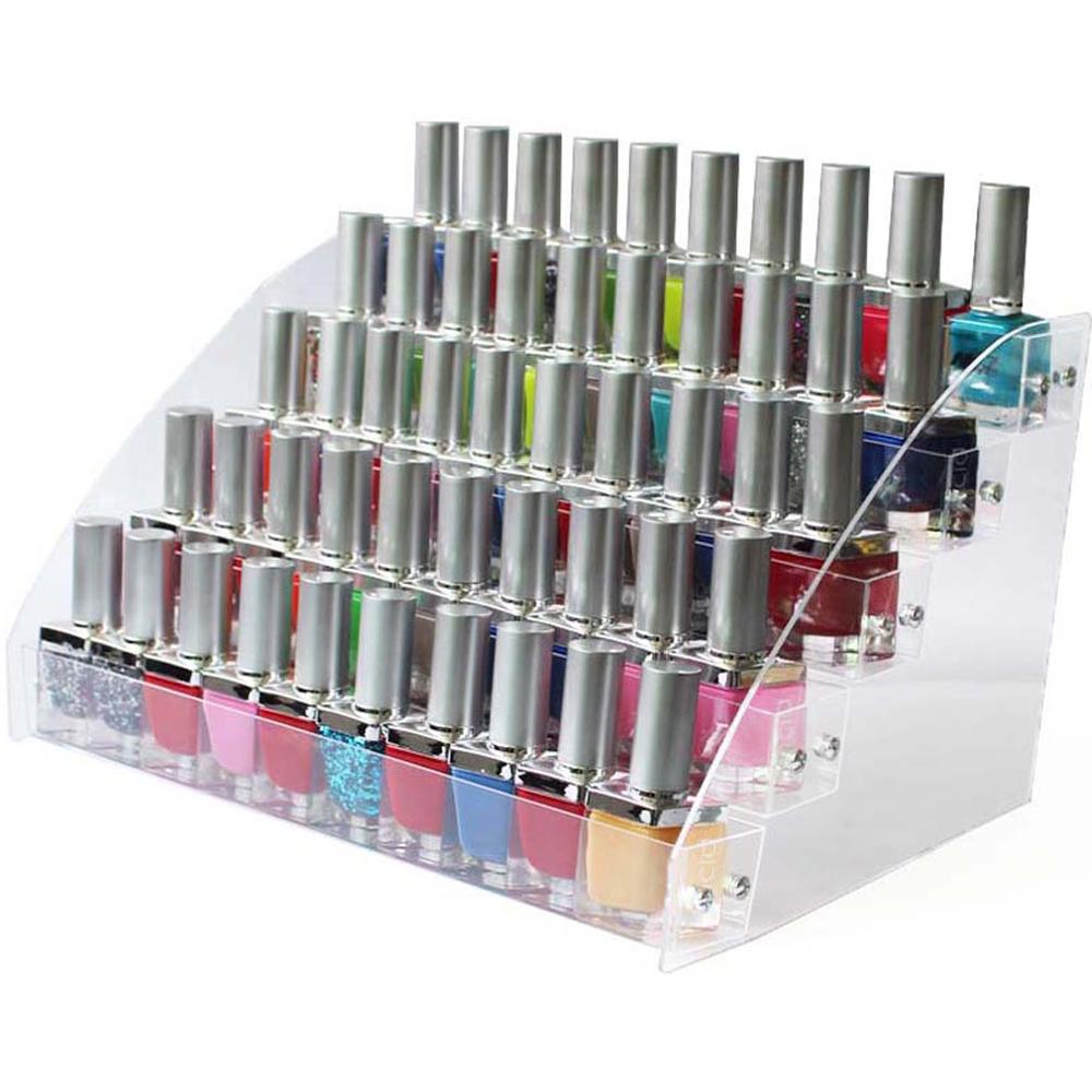 Estante de almacenamiento para esmalte de uñas, organizador de pintalabios acrílico transparente de 2/3/4/5/6/7 niveles, soporte para tienda de manicura: 5 tiers