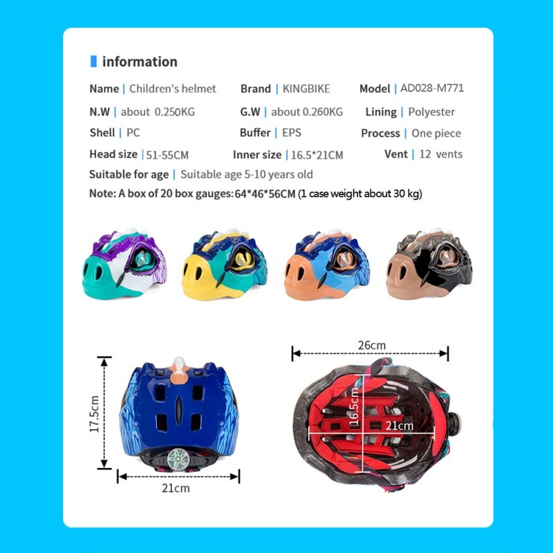 SchöNe Karikatur freundlicher freundlicher Fahrrad Helm freundlicher Sport Rolle skaten Art Sicherheit Helme mit lichter 3-10 Jahre