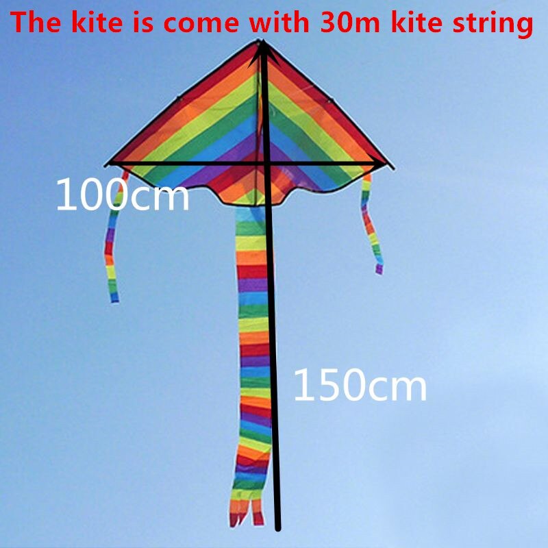 1Pc Lange Staart Rainbow Kite Outdoor Vliegers Vliegen Speelgoed Kite Voor Kinderen Kids De Kite Is Komen Met 30M Kite String