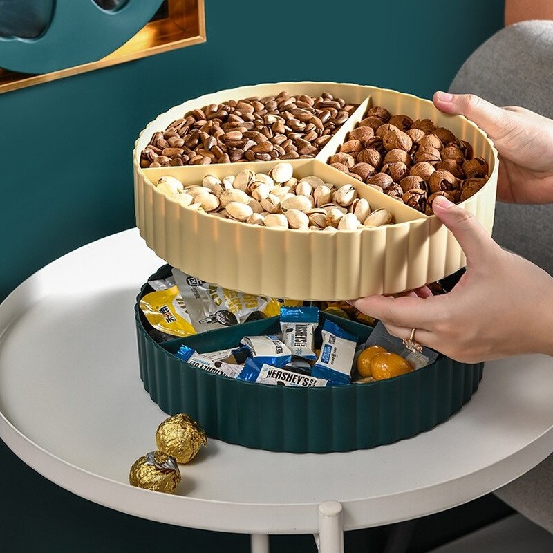 Light Luxury Storage Box Elk Dried Fruit Box with Lid Snack Melon Seed Tray Living Room Nut Box Fruit Organizer Storage