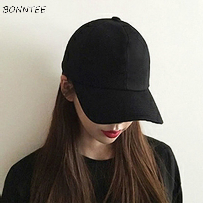 Bonés de beisebol feminino estilo coreano ajustável hip hop unisex sólido casual womens moda simples todos os jogos pára-sol chapéus na moda