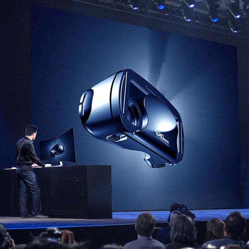 1Pc Originele Vr Virtual Reality 3D Glazen Doos Stereo Vr Google Kartonnen Headset Helm Voor Smartphone,Bluetooth Rocker