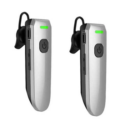 Wireless Earhook Mini Walkie Talkie Intercome Bluetooth Restaurant Hotel PMR Ear Hook Bluetooth-compatible Headset Two Way Radio: 2pcs sliver