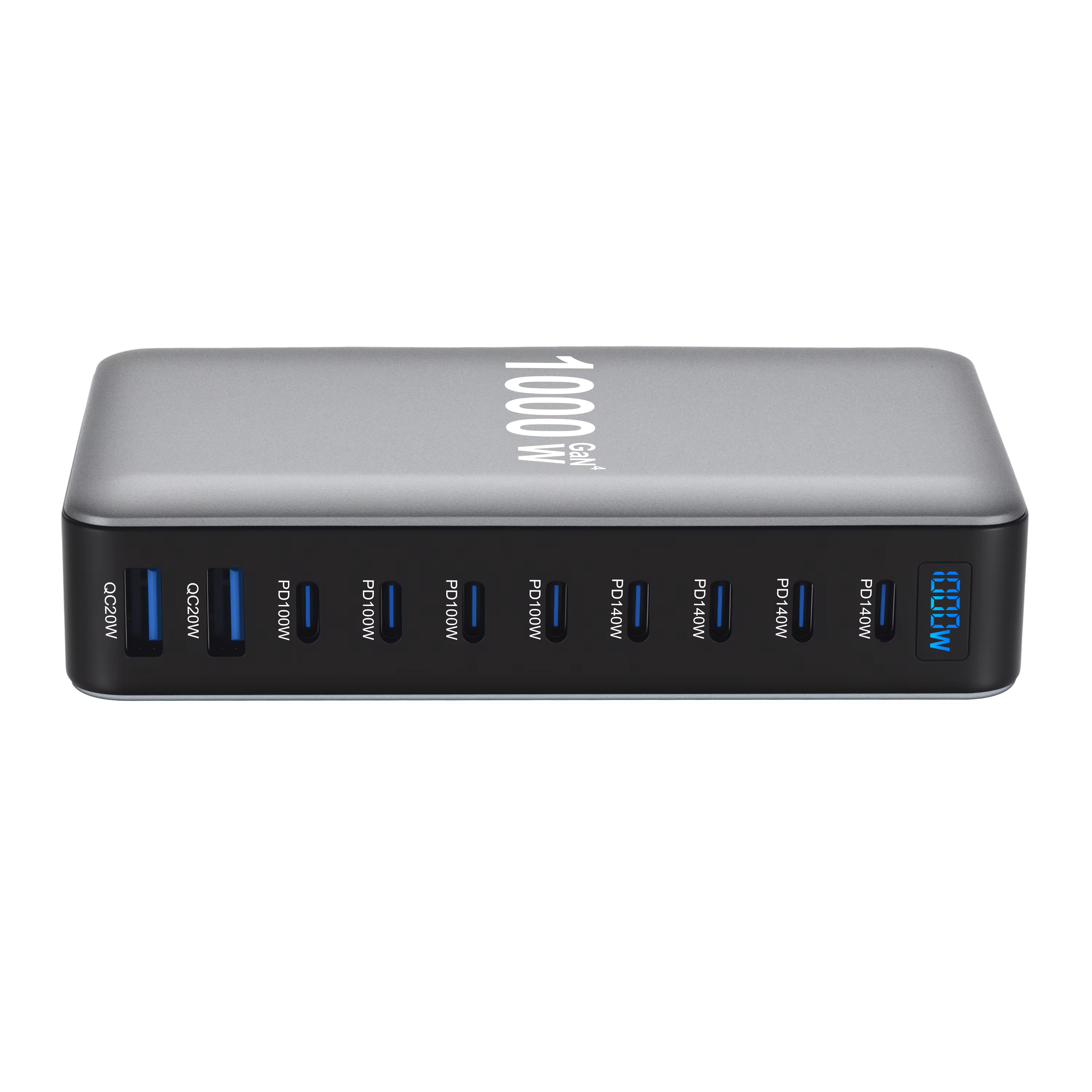 Neues 1000-W-Desktop-Ladegerät, schneller Multi-Port-Adapter, unterstützt das Laden mehrerer Geräte für Telefone, Tablets, Laptops und mehr