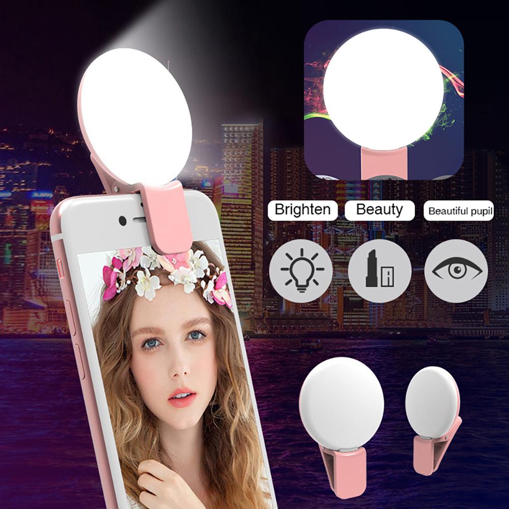 Pince sur rond universel LED téléphone portable Selfie photographie Flash lumière de remplissage
