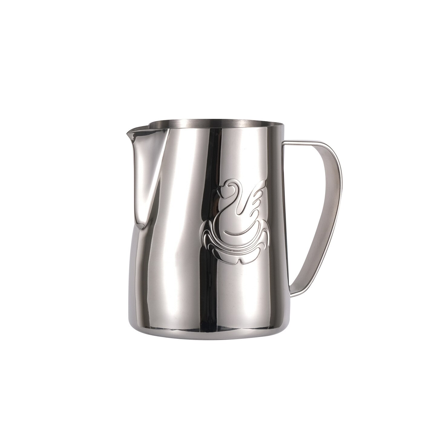 Brocca per schiuma di Latte in acciaio inossidabile 304 brocca per cigno brocca per cottura a vapore Espresso per cappuccino e Latte Art: Silver