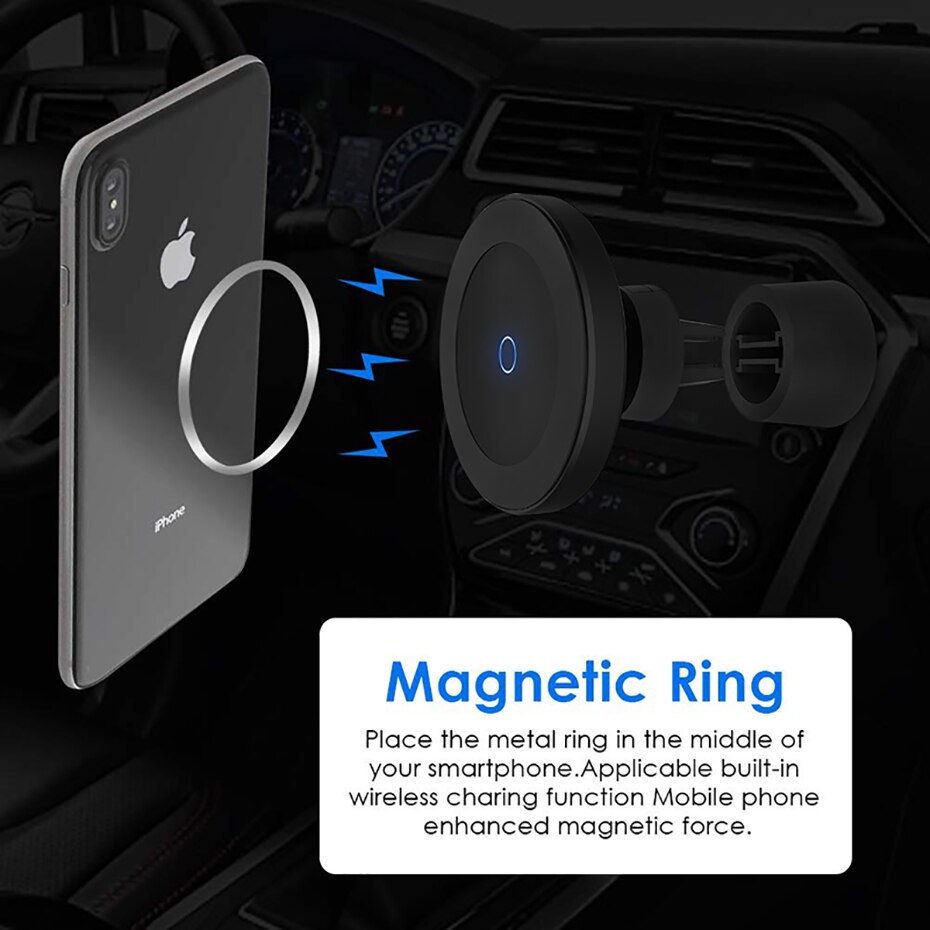 10Pcs Universele Ronde Metalen Ringen Voor Iphone Samsung Telefoon Opladen Magnetische Auto Mount Houder Magneet Voor Qi Draadloze Oplader