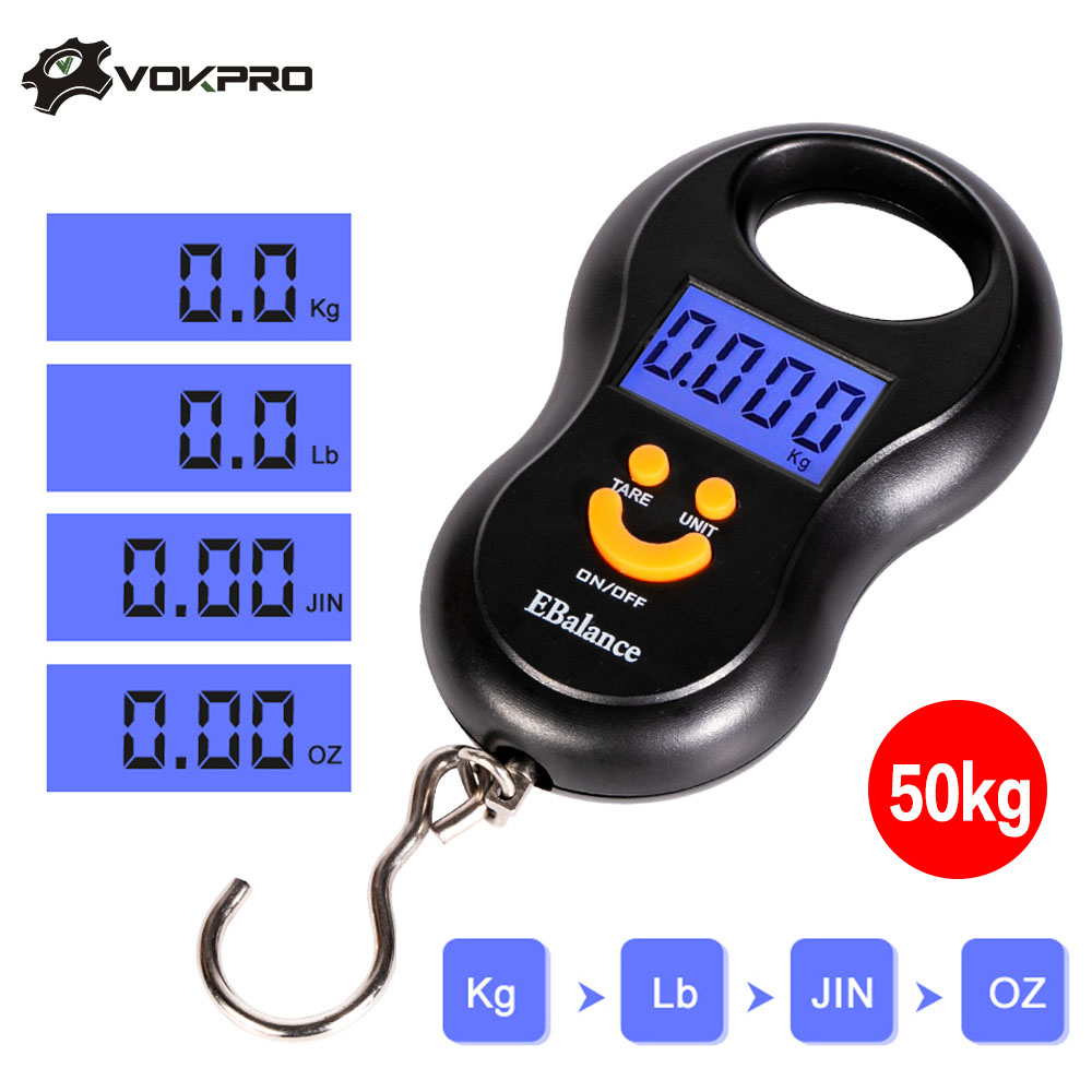 Mini balance numérique pour la pêche, balance pour les bagages de pêche, pesage des bagages, grille en acier, outil de poids pour la cuisine, 50kg x 10g